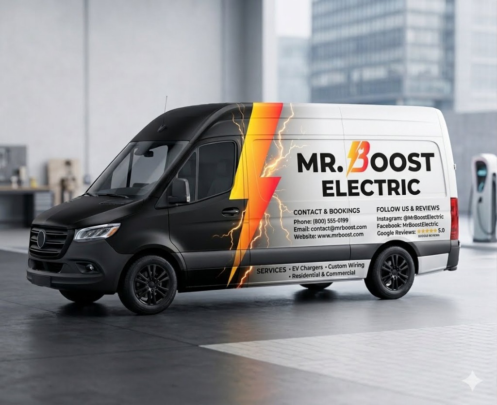 Mr.Boost Electric Dispatch Service Van